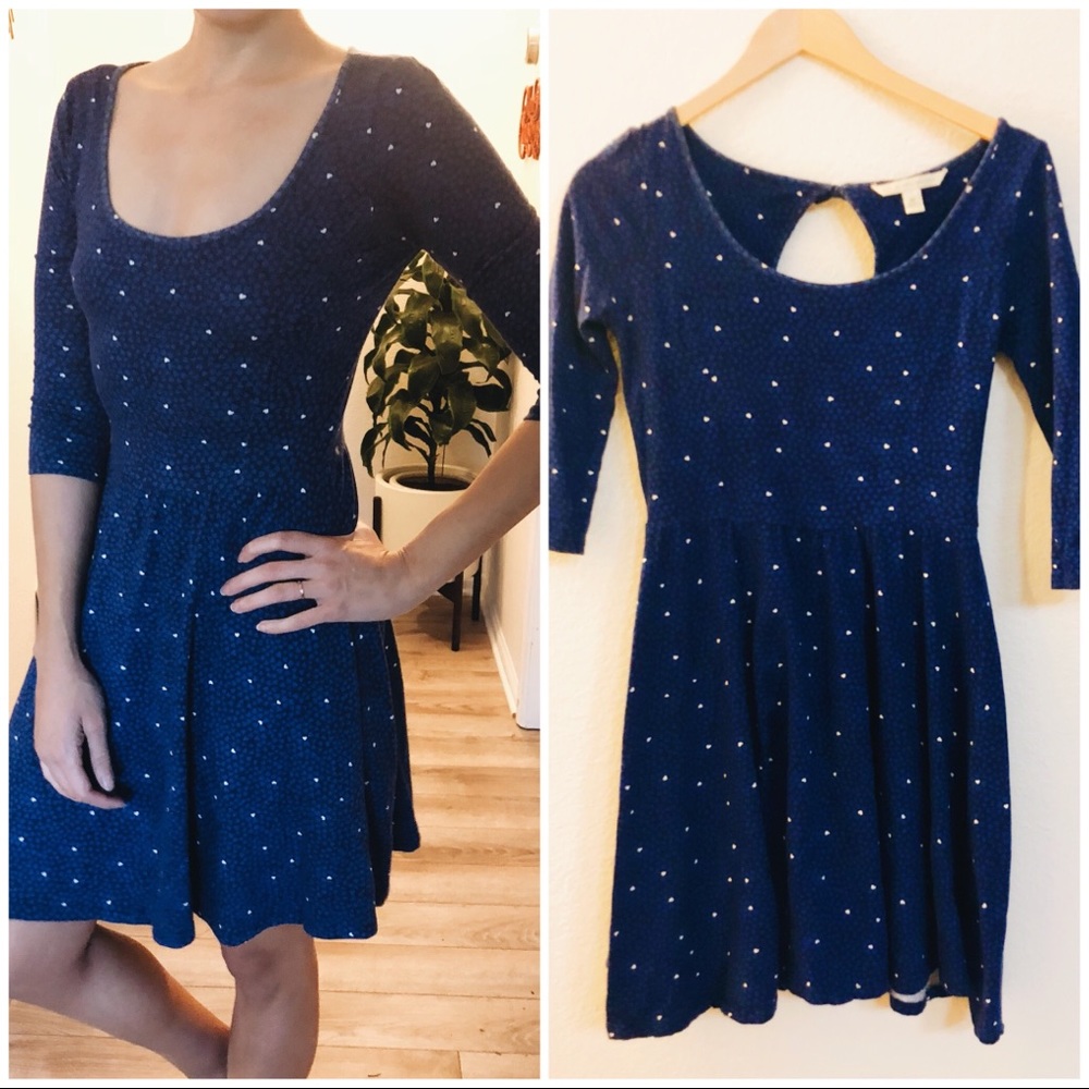 3/4 sleeve midi dress